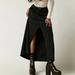 Free People Skirts | Free People Fp One Kona Maxi Long Skirt Black Button S | Color: Black | Size: S