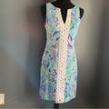 Lilly Pulitzer Dresses | *New* Lilly Pulitzer Ryder Lilly's Lilac Nice Ink Lace Front Shift Dress Sz 0 | Color: Blue/Purple | Size: 0