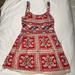 Free People Dresses | Beautiful Red Patterned Free People Mini Dress | Color: Red/White | Size: 12