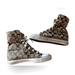 Coach Shoes | Coach Bonney High Top Sneakers Tan Signature C & Plaid Print Inside Size 6b | Color: Brown/Tan | Size: 6