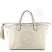 Gucci Bags | Gucci Soho Working Large Leather Tassels Tote Bag | Color: White | Size: Os