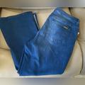 Michael Kors Jeans | Michael Kors Flared Slit Hem Cropped Jeans Size 12 | Color: Red | Size: 12