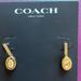 Coach Jewelry | Coach Dangle Earrings | Color: Gold/Red | Size: Os