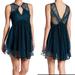 Free People Dresses | Free People Don't You Dare Lace Trim Mini Dress S | Color: Green | Size: S