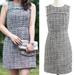 J. Crew Dresses | J. Crew Noir Tweed Boucle Sheath Dress - 12 - Black, White, Metallic Silver | Color: Black/Silver | Size: 12