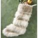 Anthropologie Holiday | Anthropologie Josie Textured Faux Fur Christmas Stocking | Color: Gray/White | Size: Os
