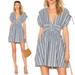 Free People Dresses | Free People Roll The Dice Striped Mini Dress | Color: Blue/White | Size: S