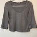 Zara Tops | 3 For $25 Sale- Zara Cropped Ruffle Sleeve Striped Blouse | Color: Black/White | Size: L