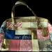 Coach Bags | Authentic Coach Signature Patchwork Bowler Bag Pink Gold Blue D1171-F17164 | Color: Blue/Gold | Size: Os