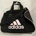 Adidas Bags | Adidas Black Pink Canvas Gym/Travel Bag W/Strap | Color: Black/Pink | Size: Os