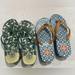 Tory Burch Shoes | Bundle Of 2 Tory Burch Wedge Sandals Size 6 | Color: Blue/Green | Size: 6