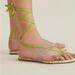 Anthropologie Shoes | Anthropologie Vicenza Transparent Zebra Sandals Sz 39 Eu | Color: Green/White | Size: 39eu
