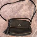 Kate Spade Bags | Kate Spade New York Mini Carmen Southport Avenue Leather Fold-Over Bag | Color: Black | Size: Os