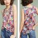 Anthropologie Tops | Anthropologie Ranna Gill Faye Floral Top | Color: Gray/Pink | Size: S