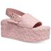 Coach Shoes | Coach Noelle Platform Sandal Light Pink Signature Terry Cloth, Size 7.5 | Color: Pink | Size: 7.5