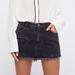 Free People Skirts | Free People Denim Distressed Mini Skirt Faded Black Gray Size 4 100% Cotton | Color: Black/Gray | Size: 4