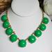 J. Crew Jewelry | J. Crew Kelly Green Cabochon Statement Necklace | Color: Gold/Green | Size: Os