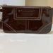 Coach Bags | Coach Patent Leather Brown Wristlet | Color: Brown/Silver/White | Size: 7.5x4