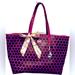 Michael Kors Bags | Beautiful Michael Kors Pomegranate Tote Black Polkadots-Great Preowned Condition | Color: Black/Purple | Size: Os