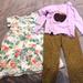 J. Crew Dresses | Crew Cuts & Old Navy 6/7 Back To School Girl Bundle. Flippy Shirt, Pants, Dress. | Color: Brown/Pink | Size: 6g