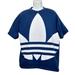 Adidas Shirts | Adidas Shirt White Blue Large Logo T Shirt Athletic Men Size M Pullover Crewneck | Color: Blue/White | Size: M