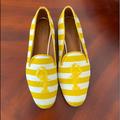Coach Shoes | Coach Women, Flat Loafers. | Color: White/Yellow | Size: 8