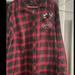 Torrid Tops | Disney Mickey Mouse Lizzie Rayon Plaid Long Sleeve Button Up Shirt 2 2x 18-20 | Color: Red | Size: Xxl