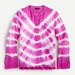 J. Crew Tops | J. Crew Pink And White Tie Dyed 100% Silk Shibori Tunic Size Large | Color: Pink/White | Size: L