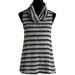 Anthropologie Sweaters | Dolan Left Coast Collection Women's Cowl Neck Sleeveless Striped Knit Sweater | Color: Black/Gray | Size: Xs