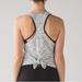 Lululemon Athletica Tops | Lululemon Tie It Up Singlet Tank Top In Tiger Space Dye Black White Size 6 | Color: Gray/White | Size: 6