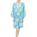 Lilly Pulitzer Pants & Jumpsuits | Lilly Pulitzer Del Lago Romper Dress Printed Flounce Sleeve Tassel Xxs | Color: Blue/Green | Size: Xxs