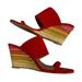 Free People Shoes | Free People Red Colorful Wedges, Sz 38 | Color: Orange/Red | Size: 8