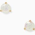 Kate Spade Jewelry | Kate Spade Rise & Shine Faux Pearl Stud Earrings Large Opal Glitter Cream 0.43” | Color: Gold/White | Size: Os