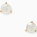 Kate Spade Jewelry | Kate Spade Rise & Shine Faux Pearl Stud Earrings Large Opal Glitter Cream 0.43” | Color: Gold/White | Size: Os