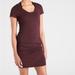 Athleta Dresses | Athleta Central Dress Burgundy Rouched Sides Vacation Work Travel Size Xl | Color: Red | Size: Xl