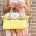 Michael Kors Bags | Michael Kors Carmen Medium Color-Block Faux Saffiano Leather Belted Satc | Color: White/Yellow | Size: Os