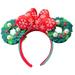 Disney Accessories | New Christmas Wreath Mickey Mouse Ears/Headband | Color: Green/Red | Size: Os