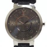 Louis Vuitton Accessories | Louis Vuitton Men's Watch Tambour Eclipse Gm Q1dmo Gray Dial Quartz Finished | Color: Gray | Size: Os