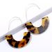 Anthropologie Jewelry | 2/$35 Anthropologie Tan Tortoise Shell Acrylic Resin Hoop Arc Wire Earr | Color: Brown/Tan | Size: Os