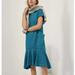 Anthropologie Dresses | Anthropologie Comfortable Saturday Sunday Joella Midi Dress In Teal | Color: Blue/Green | Size: S