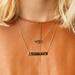 Anthropologie Jewelry | Anthropologie Jennifer Zeuner Nameplate Love Necklace 18k Gold Plated & Diamond | Color: Gold | Size: 15-16”