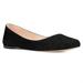 Nine West Shoes | Euc Nine West Speakup Almond Toe Flats Black Suede Size 7.5 | Color: Black | Size: 7.5