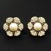 Kate Spade Jewelry | Kate Spade Gold Plated Faux Cream Pearls & Clear Crystal Stud Earrings | Color: Gold/White | Size: Os