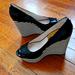 Michael Kors Shoes | Michael Kors Size 7.5 Striped Wedge Shoe | Color: Black/White | Size: 7.5