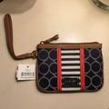 Nine West Bags | 9 West On Cloud 9 Denim Blue Wristlet, Nwt | Color: Blue/Tan | Size: Os