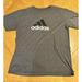 Adidas Shirts | Adidas Tee Shirt Mens Size Large Charcoal Gray Spell Out Logo Short Sleeve | Color: Gray | Size: L