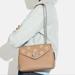 Coach Bags | Coach Tammie Shoulder Bag With Floral Whipstitch In Taupe/Silver | Color: Silver/Tan | Size: Os