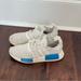 Adidas Shoes | Adidas Nmd R1’s White & Blue Sneakers Shoes Athletic, Girls Size 4 | Color: Blue/White | Size: 4g