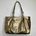 Coach Bags | Coach Patent Leather Gold Shoulder Bag Purse Double Strap Zip Closure Flawed | Color: Blue/Gold | Size: Os