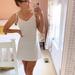 Madewell Dresses | Madewell Striped Cream Tan Mini Dress Small | Color: Cream/Tan | Size: S